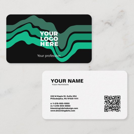 プロフェッショナルモダン起業家名刺 名刺 (正面/裏面)