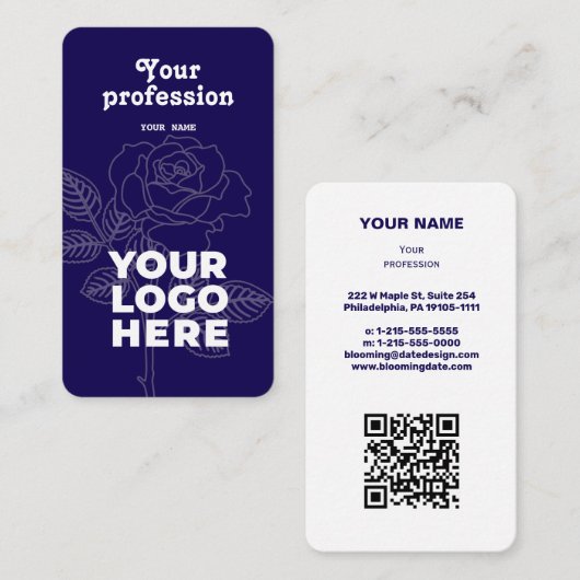 プロフェッショナルモダン起業家名刺 名刺 (正面/裏面)