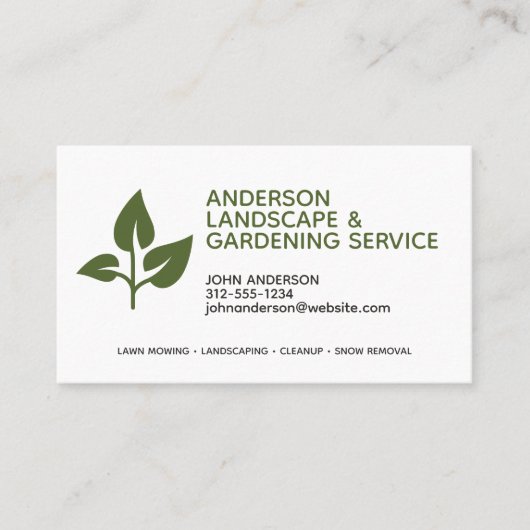 プロフェッショナルモダン造園およびラ気にウン 名刺 (正面)