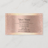 プロフェッショナルモダン金ゴールドグリッターミニマリズムバラ 名刺 (裏面)