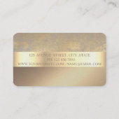 プロフェッショナルモダン金ゴールドグリッターヨガガール 名刺 (裏面)