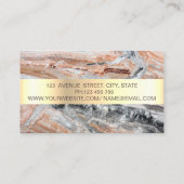 プロフェッショナルモダン金ゴールドストライプマーブルストーン 名刺 (裏面)