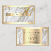 プロフェッショナルモダン金ゴールドフレーム抽象芸術大理石 名刺 (正面/裏面)