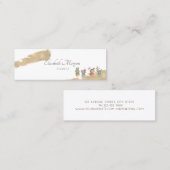 プロフェッショナルモダン金ゴールドブラシのストローク多肉株 スキニー名刺 (正面/裏面)