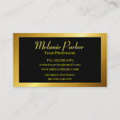 プロフェッショナルモダン金ゴールドブラック 名刺 (裏面)