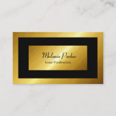 プロフェッショナルモダン金ゴールドブラック 名刺 (正面)