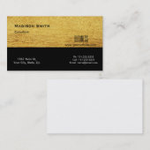 プロフェッショナルモダン金ゴールドメタルコンサルタント 名刺 (正面/裏面)