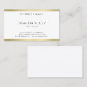 プロフェッショナルモダン金ゴールドルックデザインプお洒落ラン 名刺 (正面/裏面)