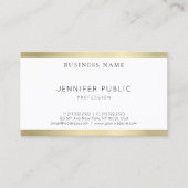 プロフェッショナルモダン金ゴールドルックデザインプお洒落ラン 名刺 (正面)