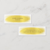 プロフェッショナルモダン金ゴールドルックミニマリスト スキニー名刺 (正面/裏面)