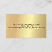 プロフェッショナルモダン金ゴールド幾何学蓮 名刺 (裏面)