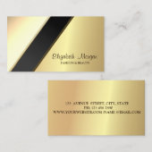 プロフェッショナルモダン金ゴールド幾何学 名刺 (正面/裏面)