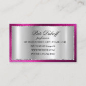 プロフェッショナルモダン銀企業の眉まつ 名刺 (裏面)