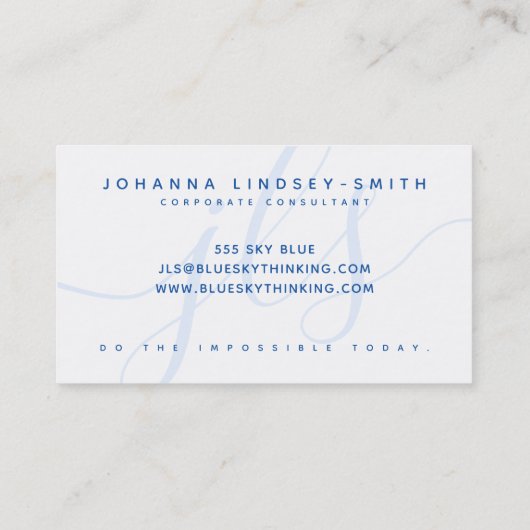 プロフェッショナルモダン革新的な雲ブルースカイ 名刺 (裏面)