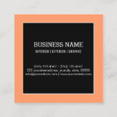 プロフェッショナルモダン黒原子モノグラム スクエア名刺 (裏面)