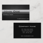 プロフェッショナルモダン黒色炭素繊維 名刺 (正面/裏面)