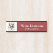 プロフェッショナルモダン、ブルゴーニュのロゴ、名前、タイトル サインプレート (正面)