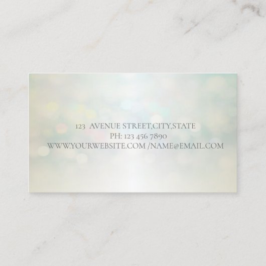 プロフェッショナルモダン《写真》ぼけ味、シックロータス 名刺 (裏面)