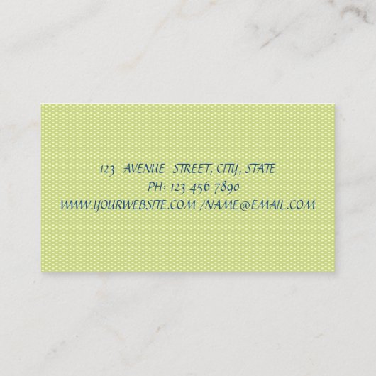 プロフェッショナルモダン、水玉模様 名刺 (裏面)