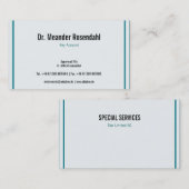 プロフェッショナルモダン、白、両面 名刺 (正面/裏面)