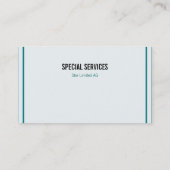 プロフェッショナルモダン、白、両面 名刺 (裏面)