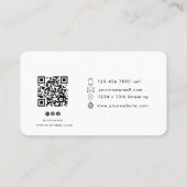 プロフェッショナルモダン | QRコード付き写真 名刺 (裏面)
