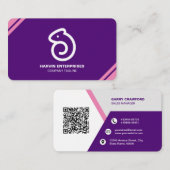 プロフェッショナルモダンQRコーカスタムドパーソナライズされたブ 名刺 (正面/裏面)