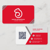 プロフェッショナルモダンQRコーカスタムドパーソナライズされたブ 名刺 (正面/裏面)