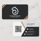 プロフェッショナルモダンQRコーカスタムドパーソナライズされたブ 名刺 (正面/裏面)