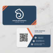 プロフェッショナルモダンQRコーカスタムドパーソナライズされたブ 名刺 (正面/裏面)