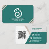 プロフェッショナルモダンQRコーカスタムドパーソナライズされたブ 名刺 (正面/裏面)