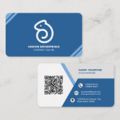 プロフェッショナルモダンQRコーカスタムドパーソナライズされたブ 名刺 (正面/裏面)