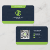 プロフェッショナルモダンQRコードカスタムのパーソナライズされた 名刺 (正面/裏面)