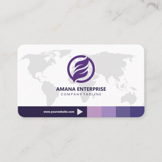 プロフェッショナルモダンQRコードカスタムパーソナライズされた 名刺 (正面)