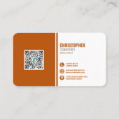 プロフェッショナルモダンQRコードカスタムパーソナライズされた 名刺 (裏面)