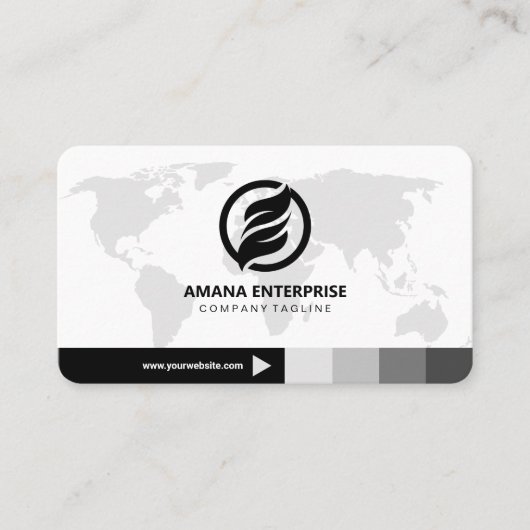 プロフェッショナルモダンQRコードカスタムパーソナライズされた 名刺 (正面)