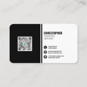 プロフェッショナルモダンQRコードカスタムパーソナライズされた 名刺 (裏面)