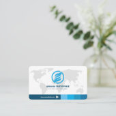 プロフェッショナルモダンQRコードカスタムパーソナライズされた 名刺 (スタンド正面)