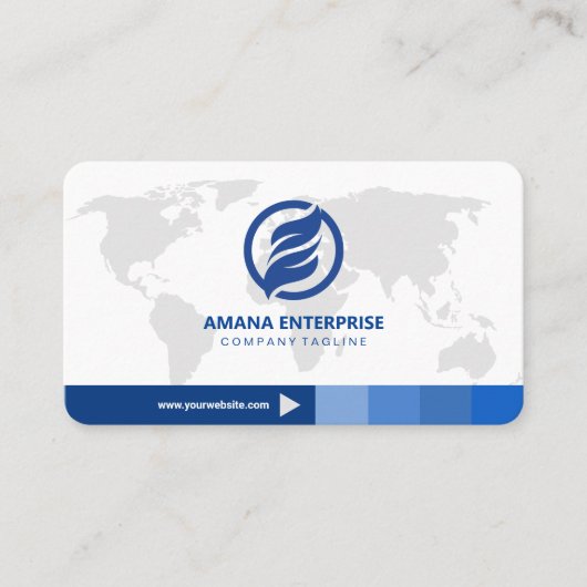 プロフェッショナルモダンQRコードカスタムパーソナライズされた 名刺 (正面)