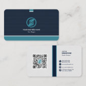 プロフェッショナルモダンQRコードカスタムパーソナライズされたBu 名刺 (正面/裏面)