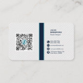 プロフェッショナルモダンQRコードカスタムパーソナライズされたBu 名刺 (裏面)
