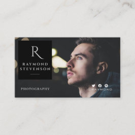 プロフェッショナルモノクロモノグラムの写真 名刺