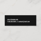 プロフェッショナルモノクロ写真 スキニー名刺 (裏面)