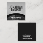 プロフェッショナルモノクロ写真 スクエア名刺 (正面/裏面)