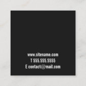 プロフェッショナルモノクロ写真 スクエア名刺 (裏面)