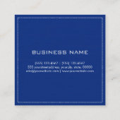 プロフェッショナルモノグラエレガントムモダンネイビー スクエア名刺 (裏面)