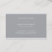 プロフェッショナルモノグラスタイリッシュモダンムグレー 名刺 (裏面)