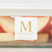 プロフェッショナルモノグラムおよび名前のビジネスラベル ラベル (貼付)