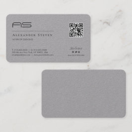 プロフェッショナルモノグラムのロゴプレミアムグレー 名刺