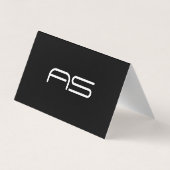 プロフェッショナルモノグラムのQRコード白黒 名刺 (裏面)